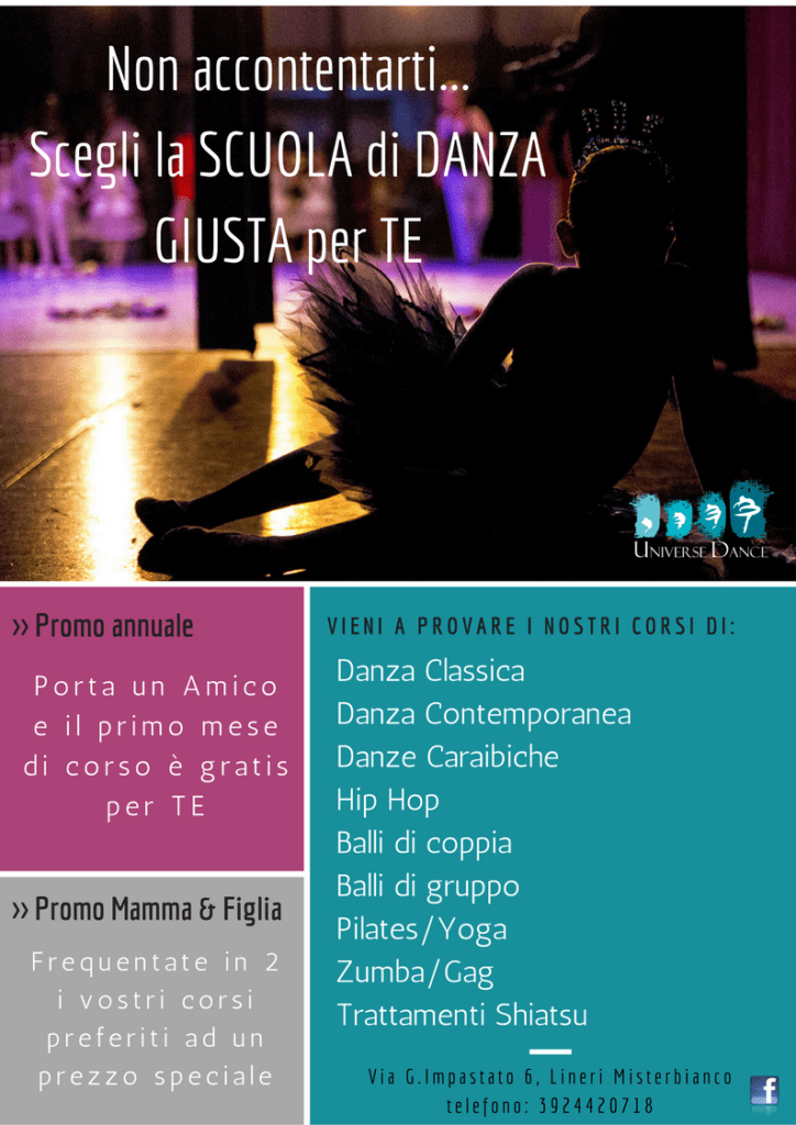 Universe Dance offre corsi professionali di danza e canto a misterbianco